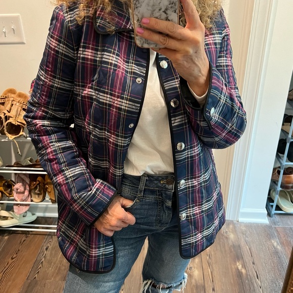 Coach Jackets & Blazers - Coach plaid quilted jacket blue

size small